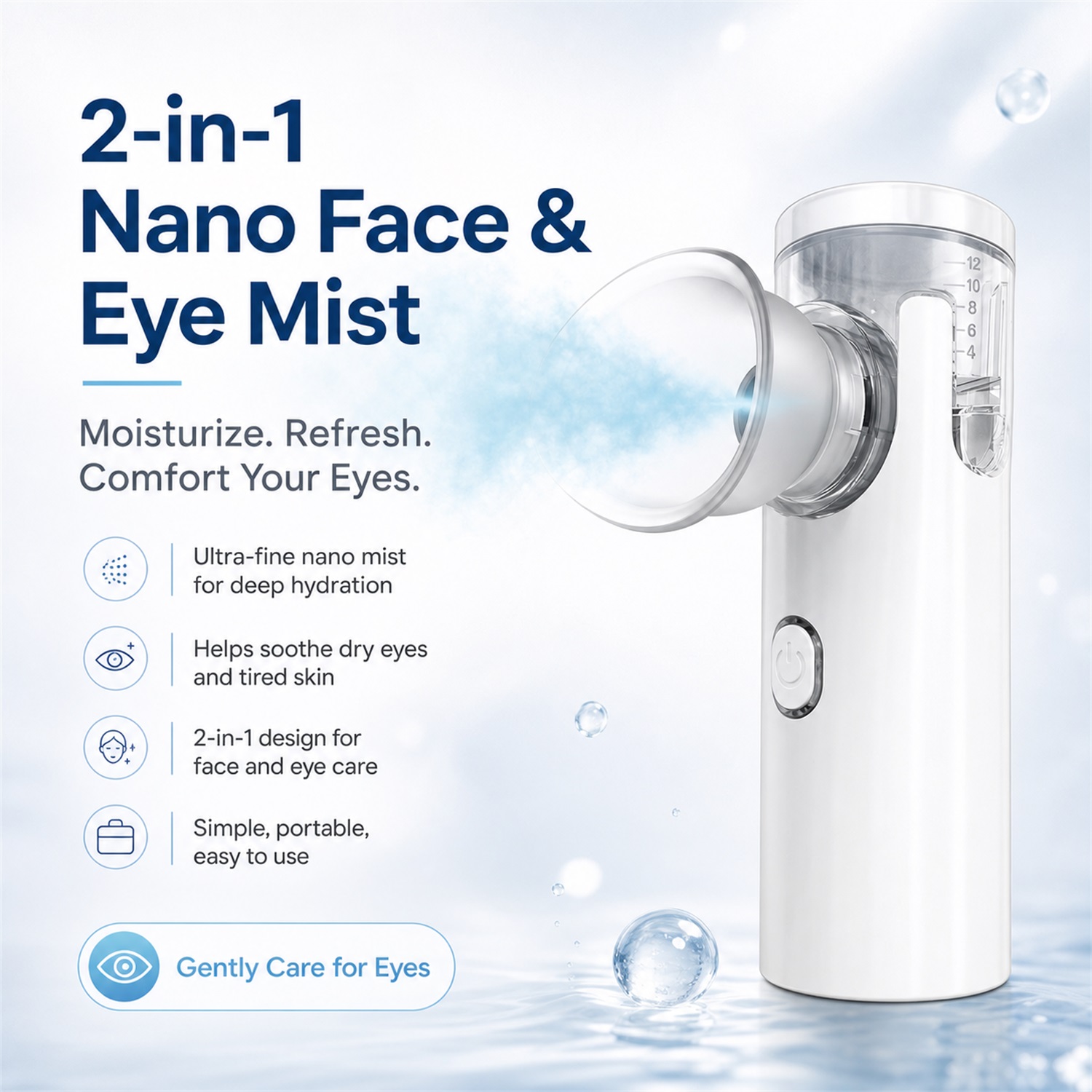 Face Steamer - Umidificatore Nano per Occhi, Nebulizzatore, Vaporizzatore